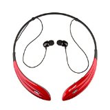 Bluetooth HeadsetsEcandy Bluetooth 40 Noise Cancelling Wireless Stereo Sport Headset Headphones for Apple iPhone 65s5c5 iPhone 4s4 Samsung Galaxy S5S4S3 LG PC Laptop and Other Bluetooth DeviceRed