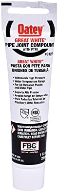 Oatey 31229 1 Oz Great White Pipe Joint Compound With Tfe