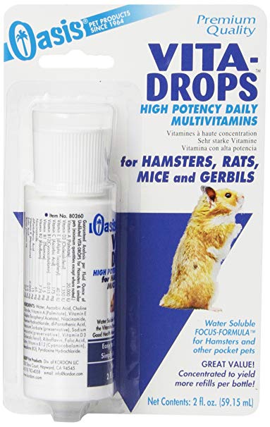 Oasis Vita-Drops High Potency Multi-Vitamins Hamsters, Rats, Mice & Gerbils