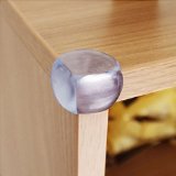 Baby Mate 8 PCS Ball Shape Clear Furniture Corner Protectors with Matt Finish - Child Proof Corner Safety Bumpers - Baby Proofing Corner Guards - Safety Table Corner Cover - Desk Corner Cushion