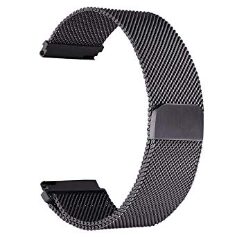V-MORO Milanese Band Compatible with Gear S3 Frontier/Galaxy Watch 46mm Bands Stainless Steel Metal Bracelet Strap for Samsung Gear S3 Smartwatch/Galaxy Watch 46mm R800 6.3"-9.8" Space Gray