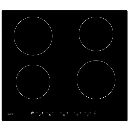Cookology 60cm Ceramic Induction Hob CIT600 | 600mm Black Glass Built-in Electric Hob with Touch Controls