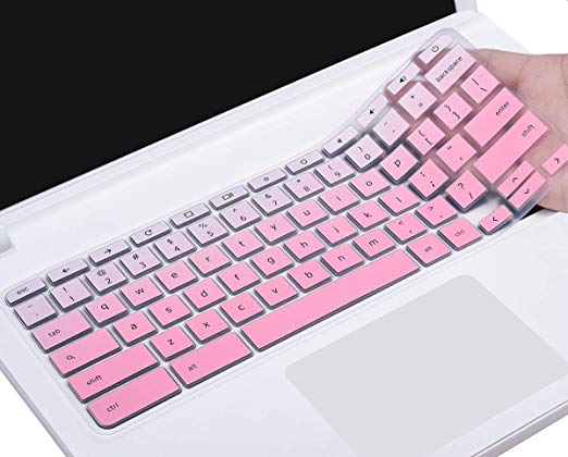 CaseBuy Ombre Keyboard Cover Fit 2019/2018 Lenovo Chromebook C330 11.6"/ Flex 11 Chromebook/Chromebook N20 N21 N22 N23 300e 500e 11.6 inch/Chromebook N42 N42-20 14 inch, Gradual Pink