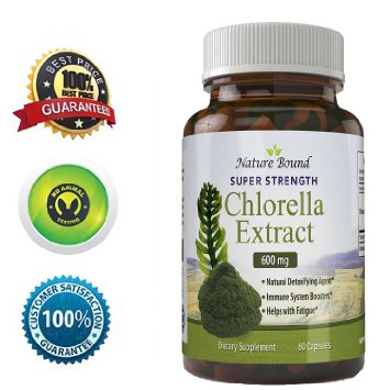 Natural Chlorella Tablets Supplement Extract For Weight Loss And Increased Energy Antioxidant Detox With Our Green Algae Broken Cell Wall Powder Pills Chlorophyll Superfood for Men Woman Nature Bound