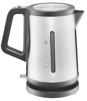 KRUPS BW442D Control Line Electric Kettle with Auto Shut Off and Stainless steel Housing, 1.7-Liter, Silver