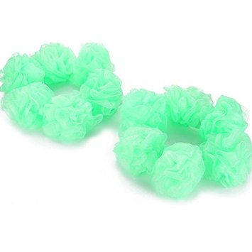 BelleSha Bath and Shower Sponge pack of 12 Assorted Colors (Green)