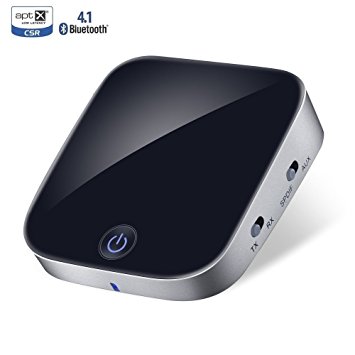 Giveet 2-in-1 Bluetooth Transmitter Receiver Digital Optical Toslink and 3.5mm Wireless Audio Adapter for TV Home Car Stereo System, Bluetooth 4.1, A2DP, aptX LL(2 Devices Simultaneously)