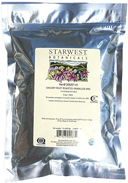 Starwest Botanicals Chicory Root Roasted Granules Organic 1 lb