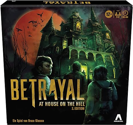 Hasbro Hill Betrayal at The House on The Hill Third Edition, Cooperative Board Game from 12 Years, 3 6 Players, 50 Haunted Scenarios, Multi-Colour, One Size