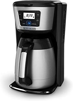 BLACK DECKER 12-Cup Thermal Coffeemaker, Black/Silver, CM2035B (Renewed)