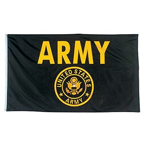 US Army Flag 3x5 NEW U S Military Gold w/ Crest
