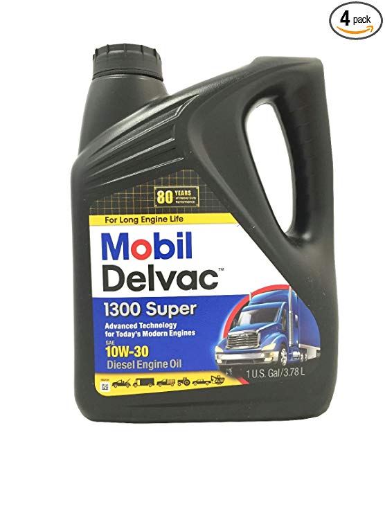 Mobil 999GK-10W30DV-4PK Delvac 1300 10w30 Diesel Motor Oil, 1 gallon, 4 Pack