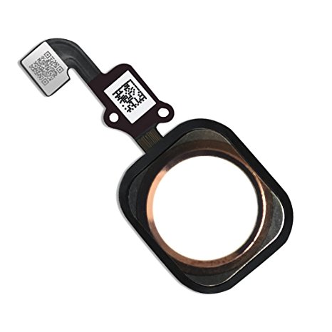 Johncase New OEM Home Button Flex Ribbon Cable Assembly Replacement   Rubber Gasket for Iphone 6s 4.7 / 6s Plus 5.5 (Rose Gold)