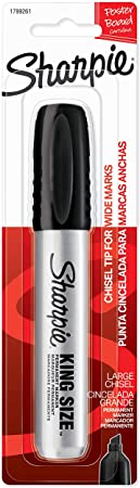 Sharpie Pro King Size Permanent Marker, Chisel Tip, Black (1799261)