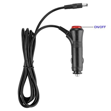 LeeKooLuu Car Charger Cigarette Lighter Adapter Plug Cord With ON/OFF Switch for Rear View Camera Monitor Systems with 6ft Cord Extension Cable 12V-24V Output Built-in Safety Fuse