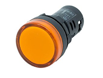 Alpinetech L22 Amber 22mm AC LED Pilot Panel Indicator Light 120V