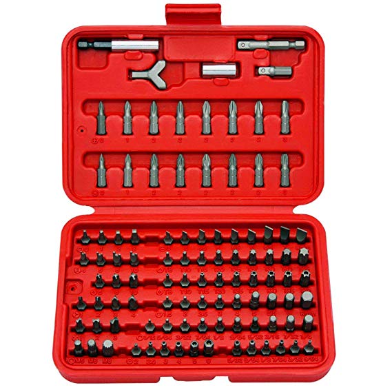 Neiko 10048A Premium Security Bit Set, Chrome Vanadium Steel | 100-Piece Kit (Renewed)