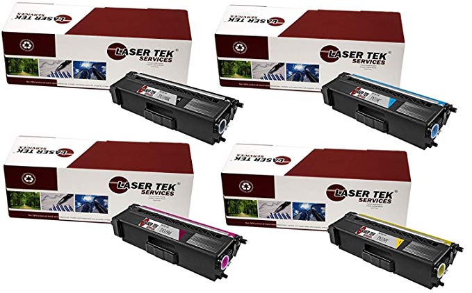 Laser Tek Services High Yield Compatible Toner Cartridge Replacements for Brother TN339K, TN339C, TN339M, TN339Y (1 Black, 1 Cyan, 1 Magenta, 1 Yellow, 4-Pack)