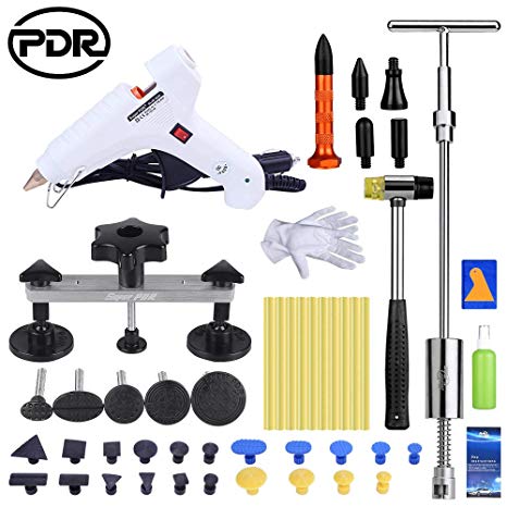 PDR-Car Dent Puller Kit Auto Dent Removal Kit Pops a Dent Ding Dent Remover Paintless Dent Repair Kit(14Pcs)