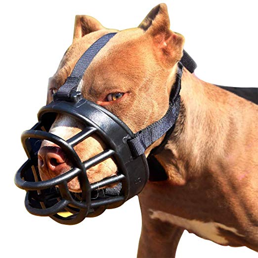 ICC Dog Muzzle,Soft Silicone Plastic Adjustable Basket for Dog,Prevent Biting, Chewing and Barking