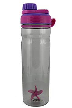 Rubbermaid Shaker Bottle – BPA Free, Odor & Stain Resistant - Great for Mixing Protein Shakes, Juices, Smoothies - Finger Loop & Unique Five-Sided Paddle Ball for Better Blending, 28oz (Purple)