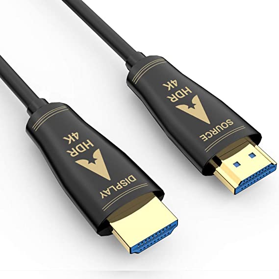 Fiber Optic HDMI Cable 10M Supports 4K60 4:4:4 Chroma eARC 18G/BPS HDR D-o-l-b-y Vision and Atmos, HDCP2.2, Zinc Alloy Ultra Slim and Flexible HDMI Active Cable,AOC30