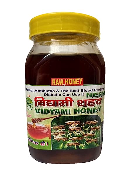 Vidyami Natural 100% Organic Pure Wild Forest Natural NEEM Raw Honey Unprocessed Naturally Rich Active No Sugar Adulteration, Immunity Booster, 500 GM (BUY 3 GET 1 FREE) 16 JUNE TILL 30 JUNE 2023 ONLY