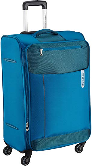 American Tourister Portugal Polyester 69.5 cms Teal Soft Sided Suitcase (AMT Portugal SP 69CM Teal)