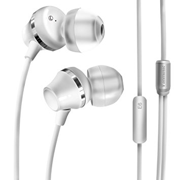 Fanmusic E6 In-Ear earbuds with Mic HiFi Audiophile Earphone White