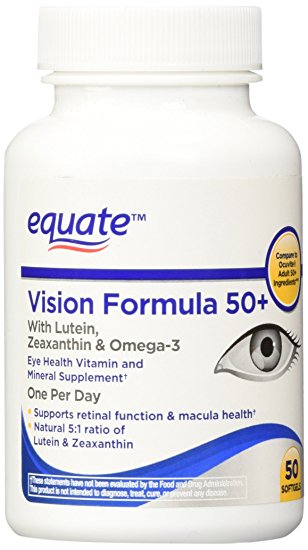 Equate Vision Formula 50 , 50ct, Compare to Ocuvite Adult 50