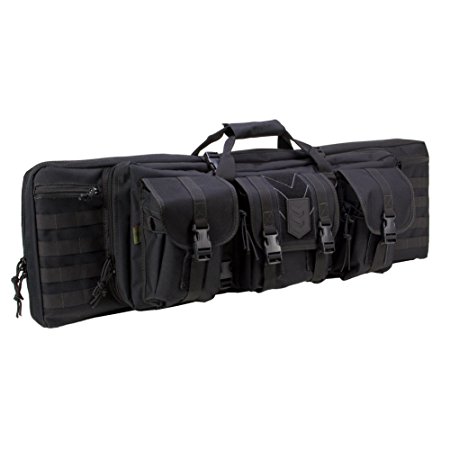Ranger Double Rifle Case - Padded Long Gun Case & Rifle Storage Backpack With MOLLE Pouches, Integrated Pistol Cases and Magazine Storage