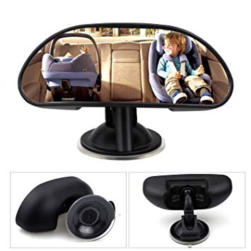 Bystep WisFox Baby Car Mirror Child Car Rear View Mirror for Baby and Mom Rear Facing View Adjustable (medium)