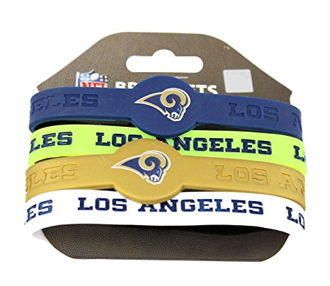 Los Angeles Rams Bracelets - 4 Pack Silicone