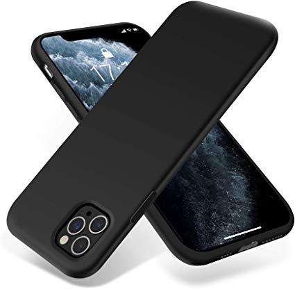 OTOFLY iPhone 11 Pro Max Case,Ultra Slim Fit iPhone Case Liquid Silicone Gel Cover with Full Body Protection Anti-Scratch Shockproof Case Compatible with iPhone 11 Pro Max (Black)