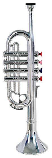 Bontempi 32 3831 4 Notes Silver Trumpet, 37 cm, Multi-Color