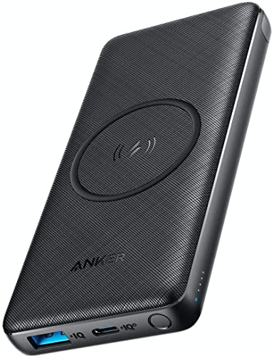 Anker Wireless Power Bank 10,000mAh, PowerCore III 10K Wireless Portable Charger with Qi-certified 10W Wireless Charging and 18W USB-C Quick Charge for iPhone X, 11, 11 Pro, iPad, AirPods, and More