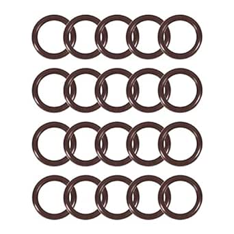 uxcell Fluorine Rubber O-Rings 17mm OD 12mm ID 2.5mm Width, Metric FKM Sealing Gasket, Pack of 20