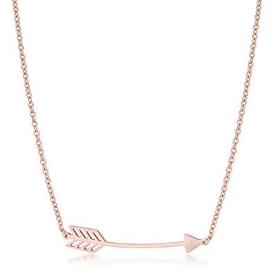Arianna Rose Gold Stainless Steel Arrow Necklace By Kate Bissett