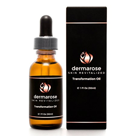 Dermarose Transformation Oil - Organic Oil for Face, Hair, Skin and Nails - Natural Moisturizer with Organic Coconut, Argan, Safflower, Jojoba and Avocado Oils. 1 oz