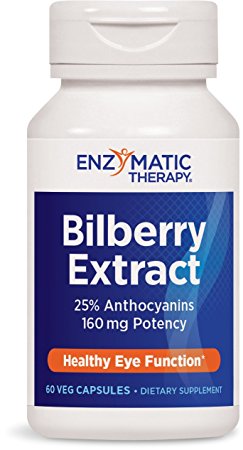 Enzymatic Therapy Bilberry Extract Capsules, 60 Count