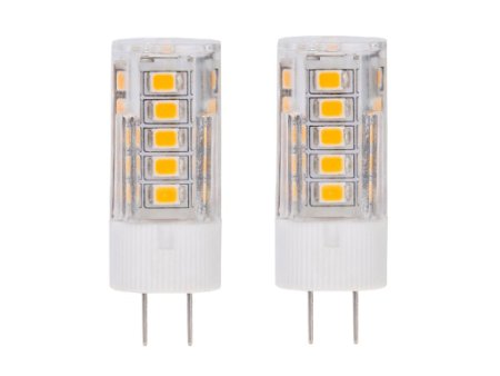 CBConcept® 2-Pack, 120 Volt LED GY6.35, 330 Lumens, 3.5 Watt (35W Equal), Warm White 3000K, Not Dimmable, High Voltage AC 120V, G6.35/GY6.35 Base JCD LED Halogen/Xenon/Incandescent Replacement Bulb