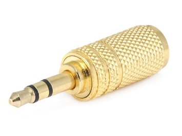 Monoprice 107160 3.5mm Stereo Plug to 3.5mm Mono Jack Adaptor, Gold Plated