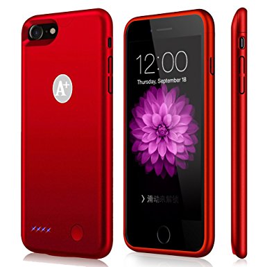 iPhone 6 6s Battery Case,TQTHL Ultra Slim Extended Portable Charger for iPhone 6 6s 4.7" 3000mAh Capacity Juice Bank/Lightning Rechargeable Protective Case (More than 130% Extra Power)-Red