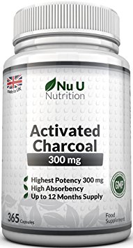 Activated Charcoal 300mg 365 Capsules
