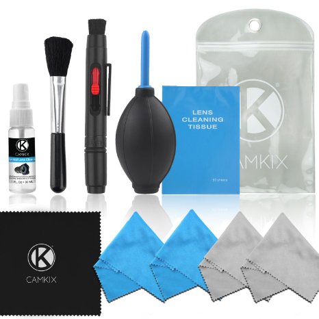 CamKix Professional Camera Cleaning Kit for DSLR and GoPro Cameras- Canon Nikon Pentax Sony - Cleaning Tools and Accessories