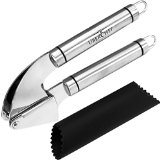 UberChef Premium Stainless Steel Garlic Press and Peeler Set 9679 Mince and Crush Garlic Cloves and Ginger with Ease 9679 Best Mincer and Roller 9679 Made of Sturdy 1810 Stainless Steel 9679 UC-GP101