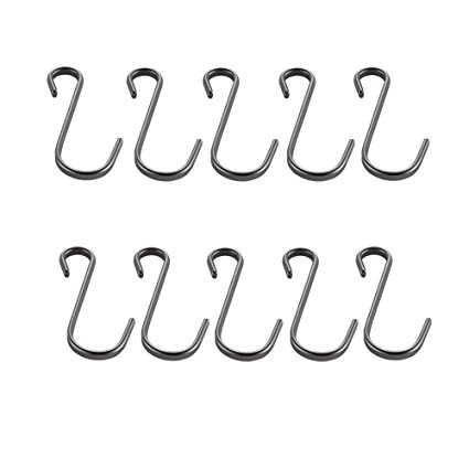 KES 10 Pack S Hooks for Hanging Kitchen Ware, Plants, Towels, SUS304 Stainless Steel, PSH1-P10