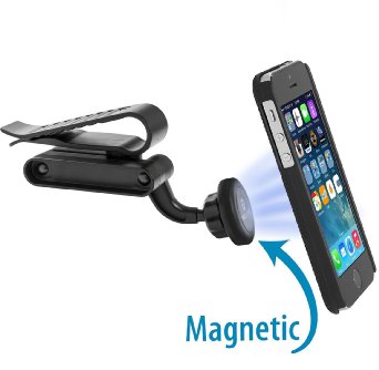 Visor Car Mount WizGear Universal Visor Magnetic Car Mount Holder for Cell Phones and Mini Tablets with Fast Swift-Snap TM Technology Magnetic Cell Phone Mount Visor Mount