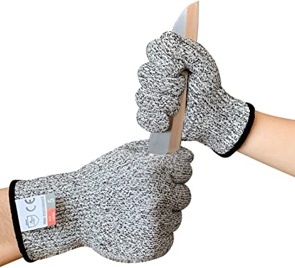 Cut Resistant Gloves for Kids Food Grade Safety Gloves for Yard Work, Repairing and Most Kitchen Cutting, Slicing（XS 2pair）