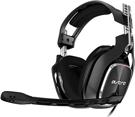 ASTRO Gaming A40 TR Wired Gaming Headset, Gen 4, ASTRO Audio v2, Dolby ATMOS, 3.5 mm Audio Jack, Swappable Mic for Xbox Series X|S, Xbox One, PS4, PC, Mac, Switch, Mobile - Black/Red